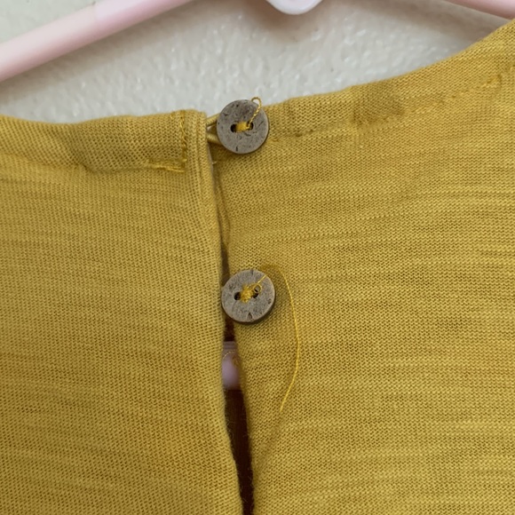 Zara Baby Girl Mustard Yellow Long Sleeve Top 3/4 - Picture 6 of 6